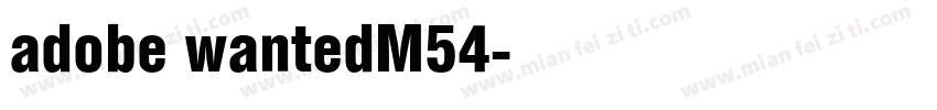 adobe wantedM54字体转换